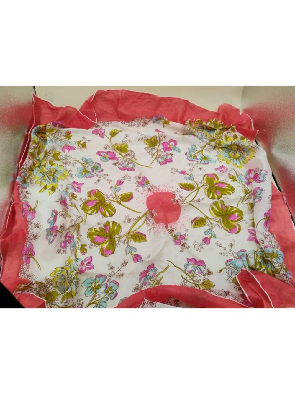 Vtg Floral Handkerchief 31